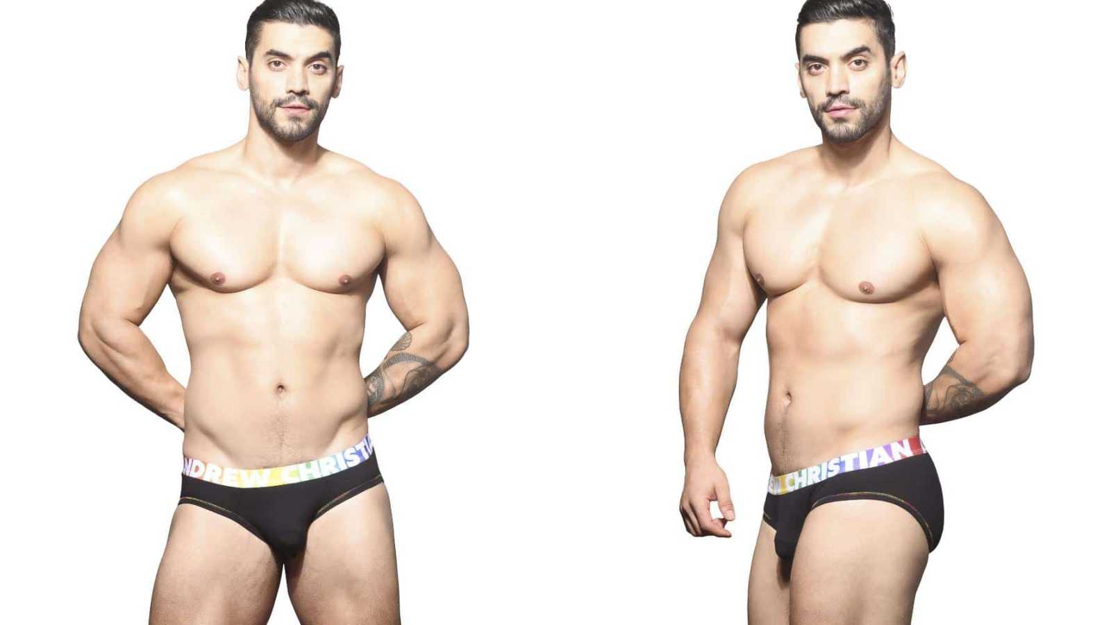 Almost Naked Cotton Pride Brief BLK L AC91932 BLK 4