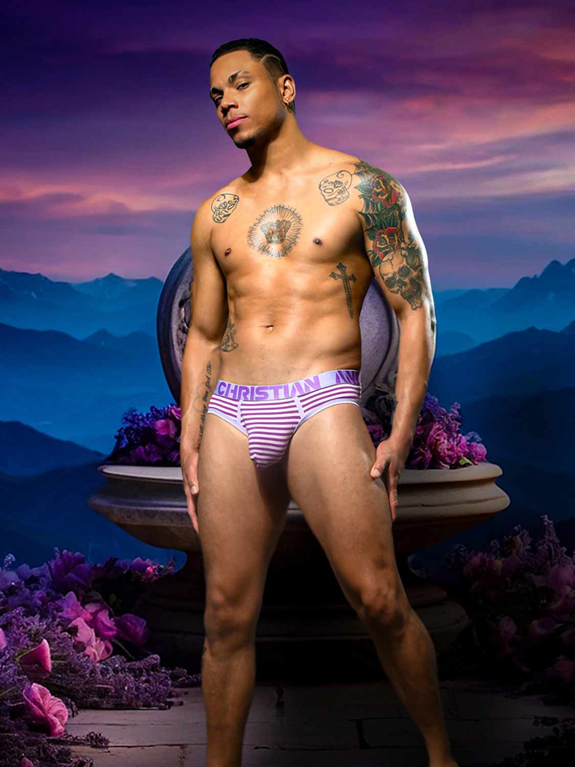 Brief - Lavender Stripe